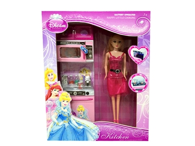 DISNEY KITCHEN SET W/DOLL LIGHT&MUSIC 3*AG13 INCLUDED 2ASST - HP1066990