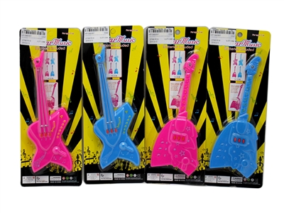 B/O GUITAR W/LIGHT & MUSIC INCLUDE BATTERY 2ASST RED/BLUE - HP1068361