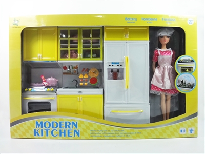 KITCHEN SET W/LIGHT & MUSIC INCLUDE BATTERY 2ASST - HP1068700