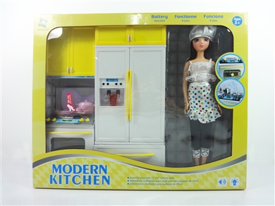 KITCHEN SET W/LIGHT & MUSIC INCLUDE BATTERY 2ASST - HP1068703