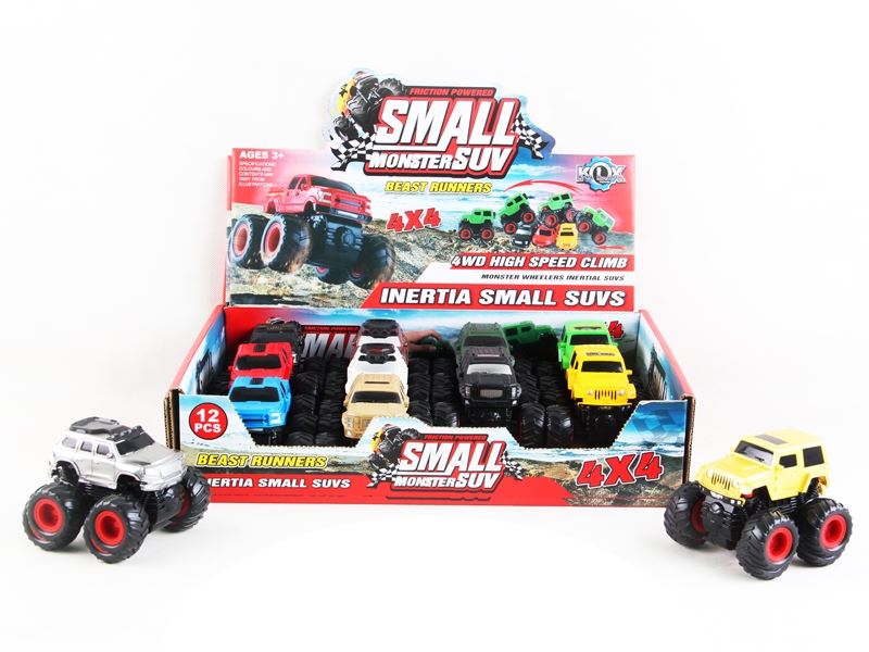 FRICTION 4WD CAR 4ASST 12PCS/DISPLAY BOX - HP1069078