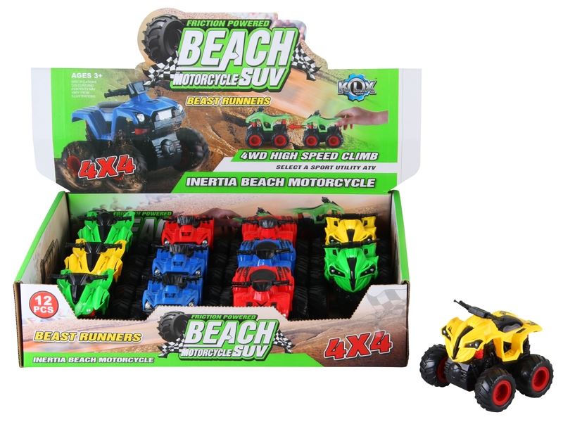 FRICTION 4WD MOTORCYCLE 4ASST 12PCS/DISPLAY BOX - HP1069084