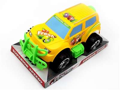 FRICTION CARTOON CAR YELLOW/RED - HP1070490