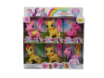 CARTOON VINYL HORSE 6PCS/DISPLAY BOX - HP1071455