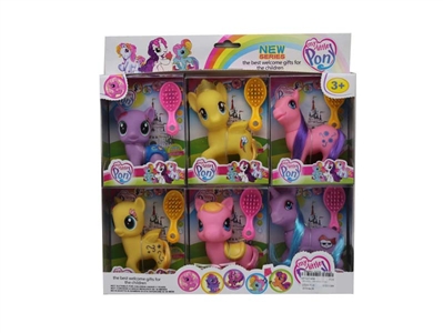 CARTOON VINYL HORSE 6PCS/DISPLAY BOX - HP1071456