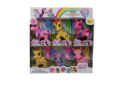 CARTOON VINYL HORSE 6PCS/DISPLAY BOX - HP1071457