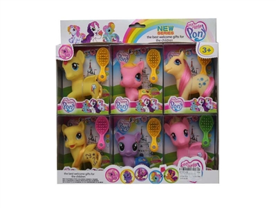 CARTOON VINYL HORSE 6PCS/DISPLAY BOX - HP1071458