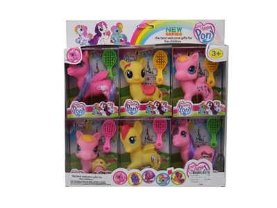 CARTOON VINYL HORSE 6PCS/DISPLAY BOX - HP1071459