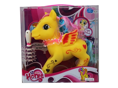 CARTOON VINYL HORSE w/light w/music including battery - HP1071668