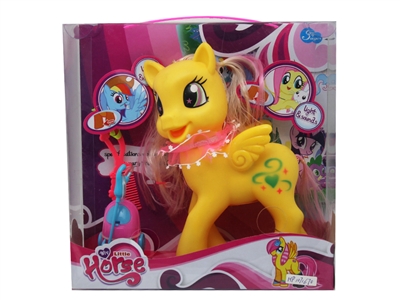 CARTOON VINYL HORSE w/light w/music including battery - HP1071670