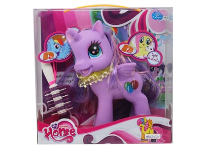 CARTOON VINYL HORSE w/light w/music including battery - HP1071671