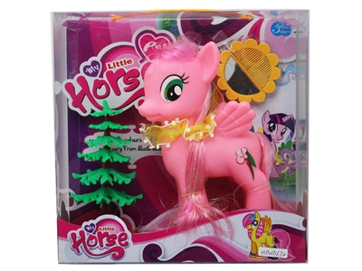 CARTOON VINYL HORSE w/light w/music including battery - HP1071672