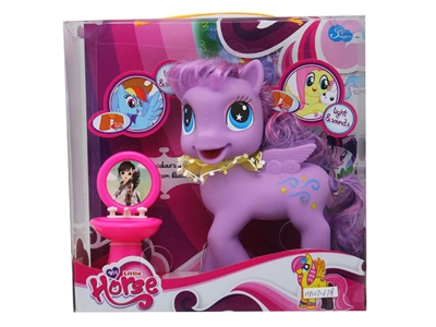 CARTOON VINYL HORSE w/light w/music including battery - HP1071678