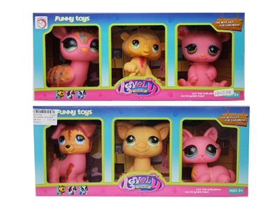 VINYL ANIMAL 3PCS 2ASST - HP1071704