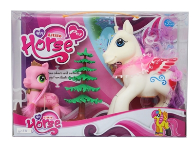 VINYL HORSE SET W/LIGHT & MUSIC 2COLOR - HP1071835