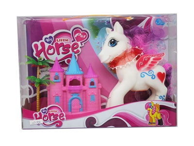 VINYL HORSE SET W/LIGHT & MUSIC 2COLOR - HP1071836