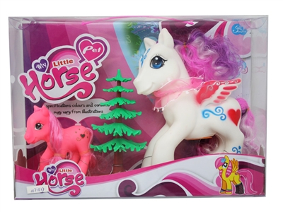 VINYL HORSE SET W/LIGHT & MUSIC 2COLOR - HP1071837