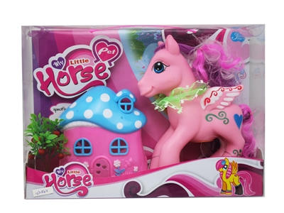 VINYL HORSE SET W/LIGHT & MUSIC 2COLOR - HP1071840