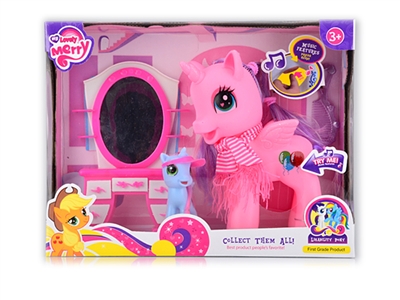VINYL HORSE W/LIGHT & MUSIC INCLUDED BATTERY  - HP1071856