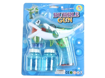 B/O TRANSPARENT BUBBLE GUN WITH 4 LED，MUSIC，2 BOTTLE LIQUID - HP1072058