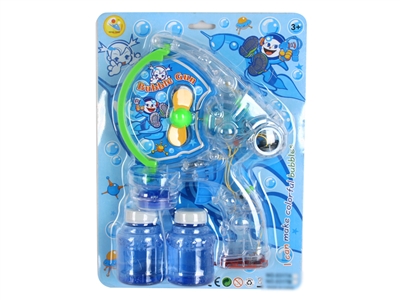 B/O TRANSPARENT BUBBLE GUN WITH 4 LED，MUSIC，2 BOTTLE LIQUID - HP1072062