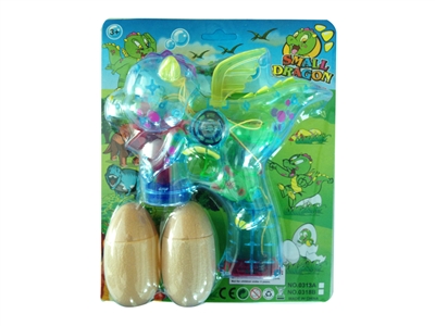 B/O TRANSPARENT BUBBLE GUN WITH 5 LED，MUSIC，2 BOTTLE LIQUID - HP1072063