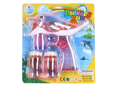 B/O TRANSPARENT BUBBLE GUN WITH 4 LED，MUSIC，2 BOTTLE LIQUID - HP1072064