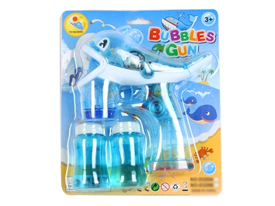 B/O TRANSPARENT BUBBLE GUN WITH 4 LED，MUSIC，2 BOTTLE LIQUID - HP1072065