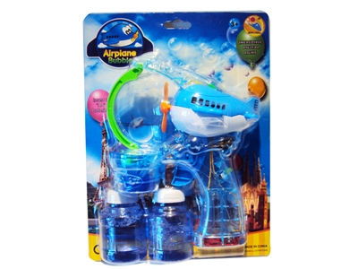 B/O PLANE BUBBLE GUN WITH 2 LED，MUSIC，2 BOTTLE LIQUID - HP1072071