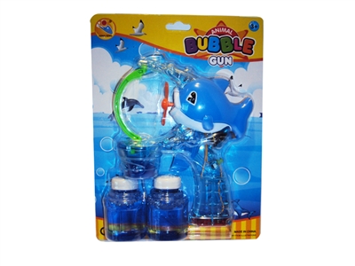 B/O WHALE BUBBLE GUN WITH 2 LED，MUSIC，2 BOTTLE LIQUID - HP1072074