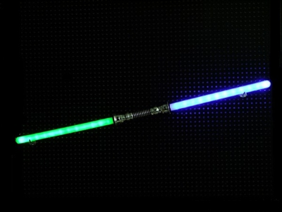 DOUBLE FLASHING WAND W/MUSIC，ELECTROPLATE HANDLE，24 LED - HP1072152