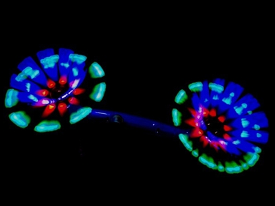 FLASHING DOUBLE WINDMILL，6 LED，SOLID COLOUR - HP1072221