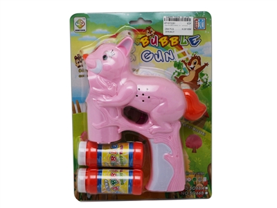 B/O SQUIRREL BUBBLE GUN W/MUSIC，LIGHT，2 BOTTLE LIQUID - HP1072281