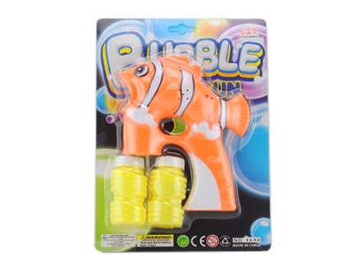 B/O CLOWNFISH BUBBLE GUN，1 LED，MUSIC，2 BOTTLE LIQUID - HP1072285