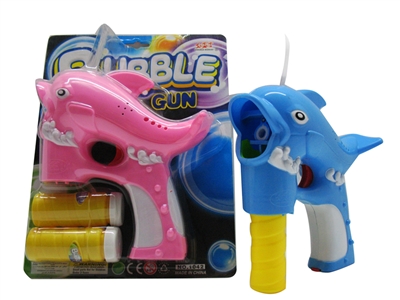 B/O DOLPHIN BUBBLE GUN，1 LED，MUSIC，2 BOTTLE LIQUID - HP1072287