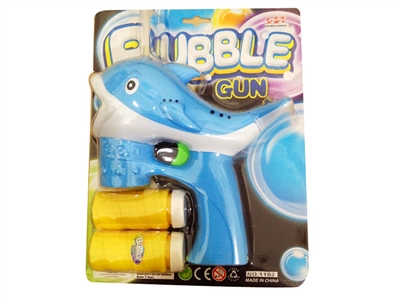 B/O WHALE BUBBLE GUN，2 LED，MUSIC，2 BOTTLE LIQUID - HP1072288
