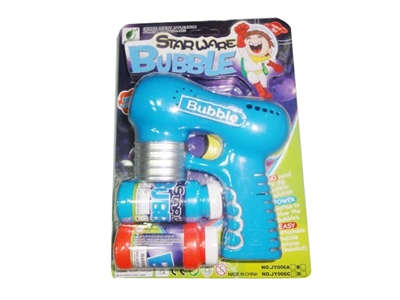 B/O BUBBLE GUN W/MUSIC，BLUE LED，2 BOTTLE LIQUID - HP1072419