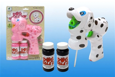 B/O DOG BUBBLE GUN W/MUSIC，BLUE LED，2 BOTTLE LIQUID - HP1072427
