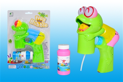 B/O FROG BUBBLE GUN W/MUSIC，3 LED，1 BOTTLE LIQUID - HP1072433