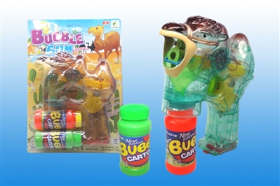 B/O TRANSPARENT CAMEL BUBBLE GUN W/MUSIC，4 LED，2 BOTTLE LIQUID - HP1072438