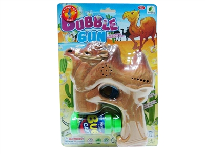 B/O CAMEL BUBBLE GUN W/MUSIC，BLUE LED，1 BOTTLE LIQUID - HP1072441
