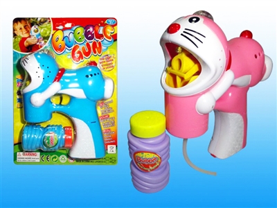 B/O BUBBLE GUN W/MUSIC，2 LED，1 BOTTLE LIQUID - HP1072470