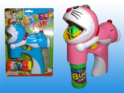 B/O BUBBLE GUN W/MUSIC，4 LED，1 BOTTLE LIQUID - HP1072474