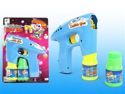 B/O BUBBLE GUN W/BLUE LED，2 BOTTLE LIQUID（100ML/BOTTLE） - HP1072482
