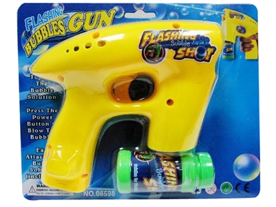 B/O BUBBLE GUN W/BLUE LED，1 BOTTLE LIQUID - HP1072483
