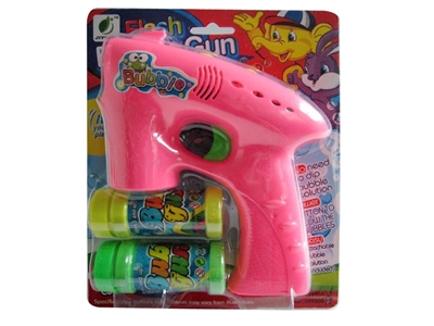 B/O BUBBLE GUN W/MUSIC，BLUE LED，2 BOTTLE LIQUID - HP1072492