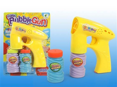 B/O BUBBLE GUN W/MUSIC，LIGHT，2 BOTTLE LIQUID - HP1072508