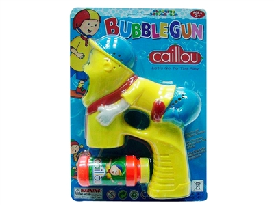 B/O BUBBLE GUN W/MUSIC，BLUE LED，1 BOTTLE LIQUID - HP1072511