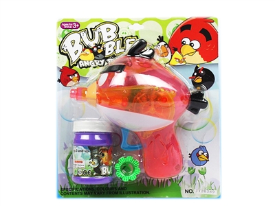 FRICTION TRANSPARENT BUBBLE GUN W/LIGHT - HP1072526