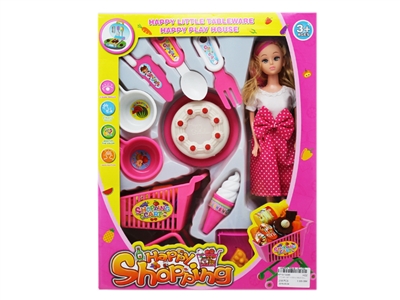 餐具带实身芭比娃娃 - HP1073045